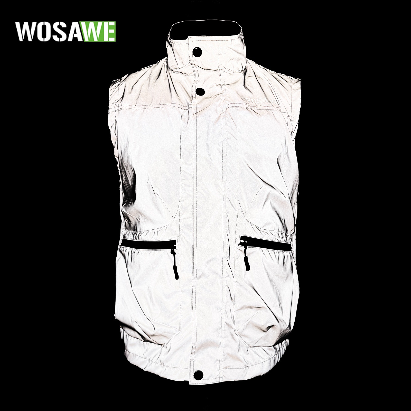 Жилет Wosawe для велоспорта, светоотражающий, ветрозащитный и водоотталкивающий, безрукавка, повседневная одежда для ночного бега и велоспорта