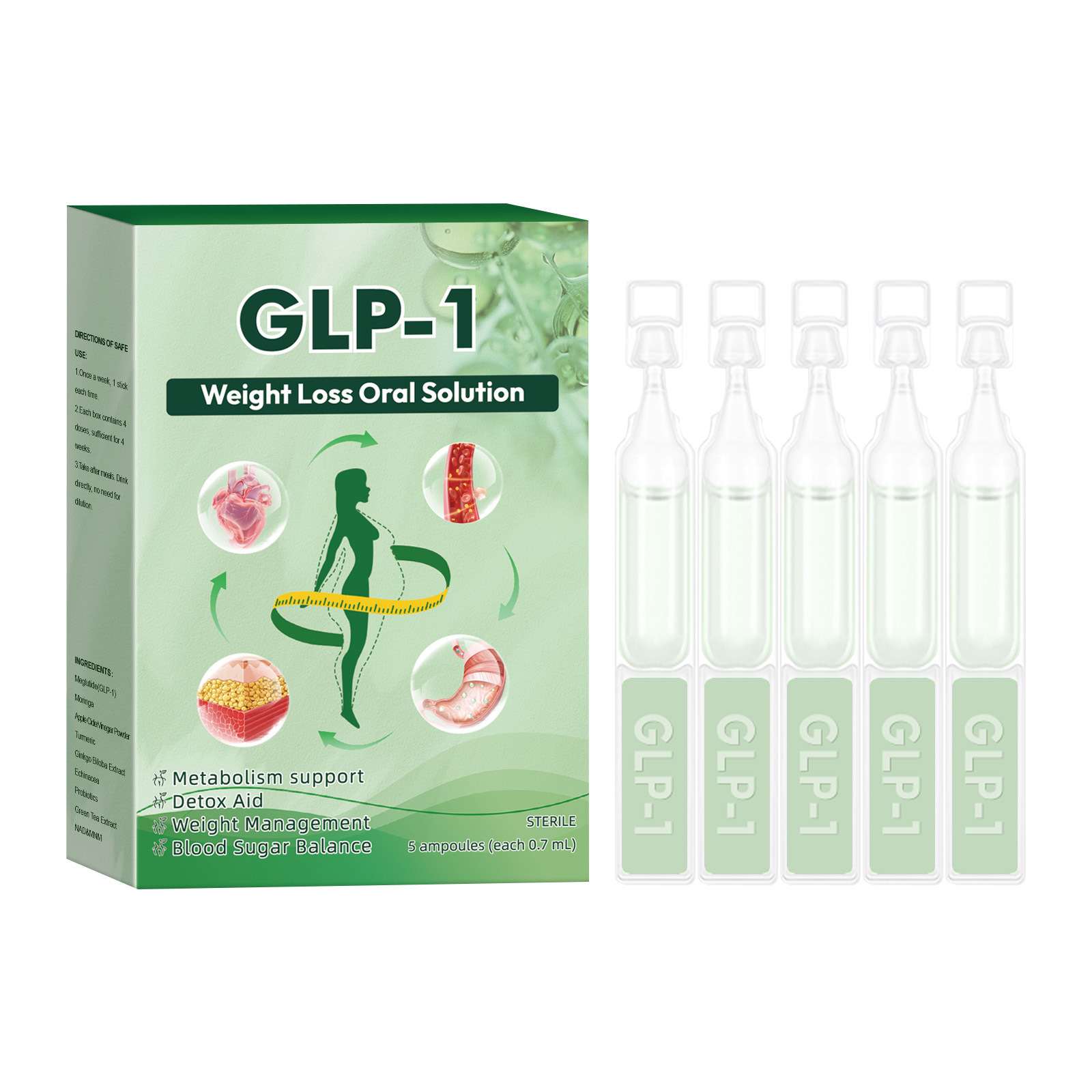 Cross-Border Glp-1 Oral Solution Naturalsupplement Drops for Wome Solution