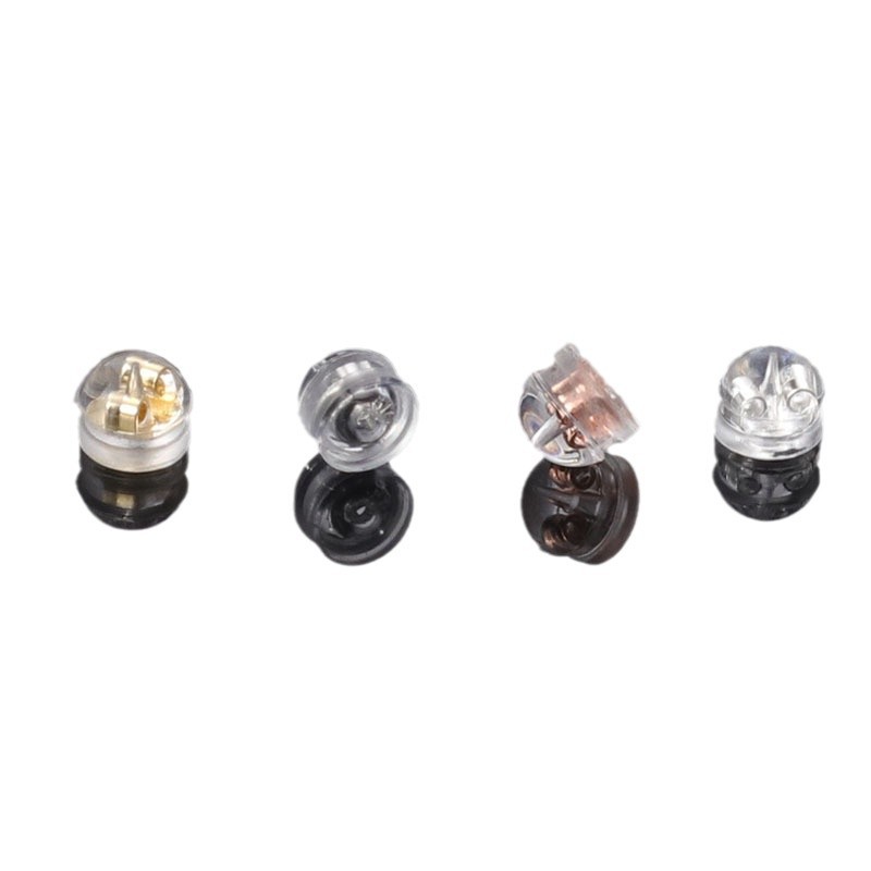 Liquid Silicone Gold Diy Earrings Accessories 18K Real Gold Transparent Hamburg Ear Plug Earrings Pearl Earrings Rear Plug