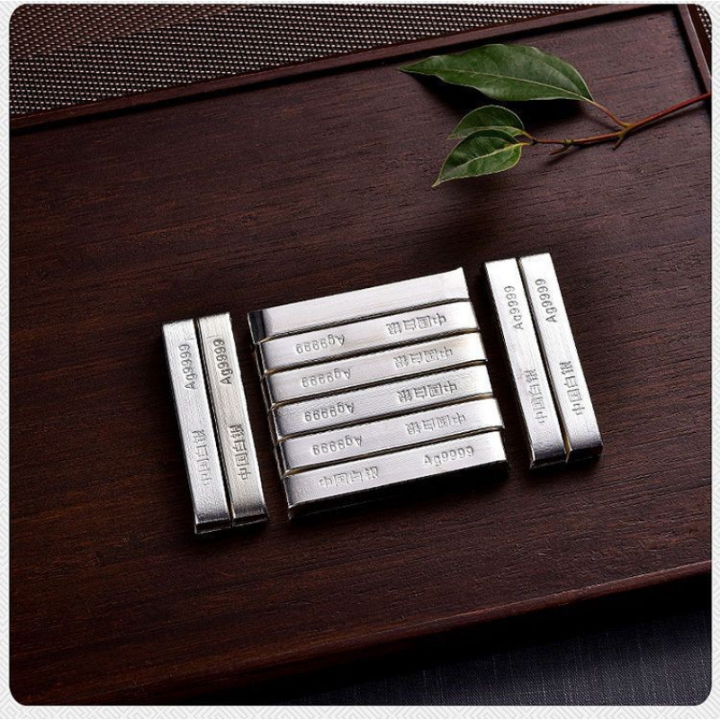 Guohong Sterling Silver Jewelry Pure Silver 9999 Investment Silver Brick Silver Ingot Silver Raw Material Silver Snowflake Silver
