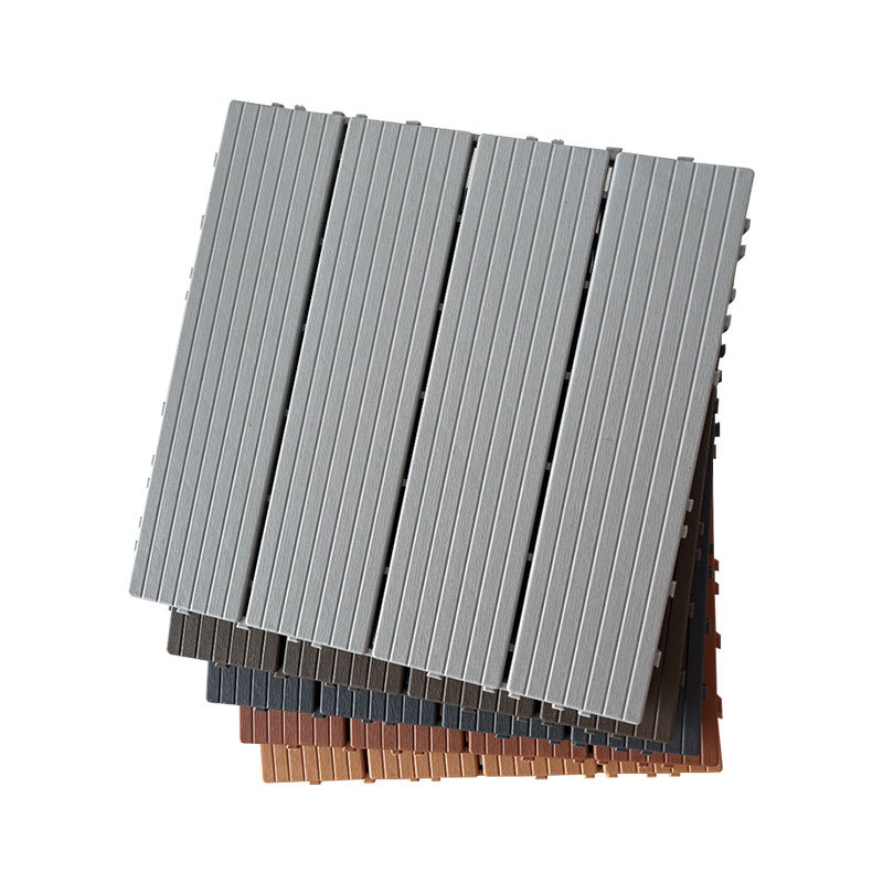 Outdoor Floor Waterproof Anticorrosive Stitching Plastic Wood Floor Outdoor Plastic Floor Courtyard Balcony Terrace Self-Laying Floor