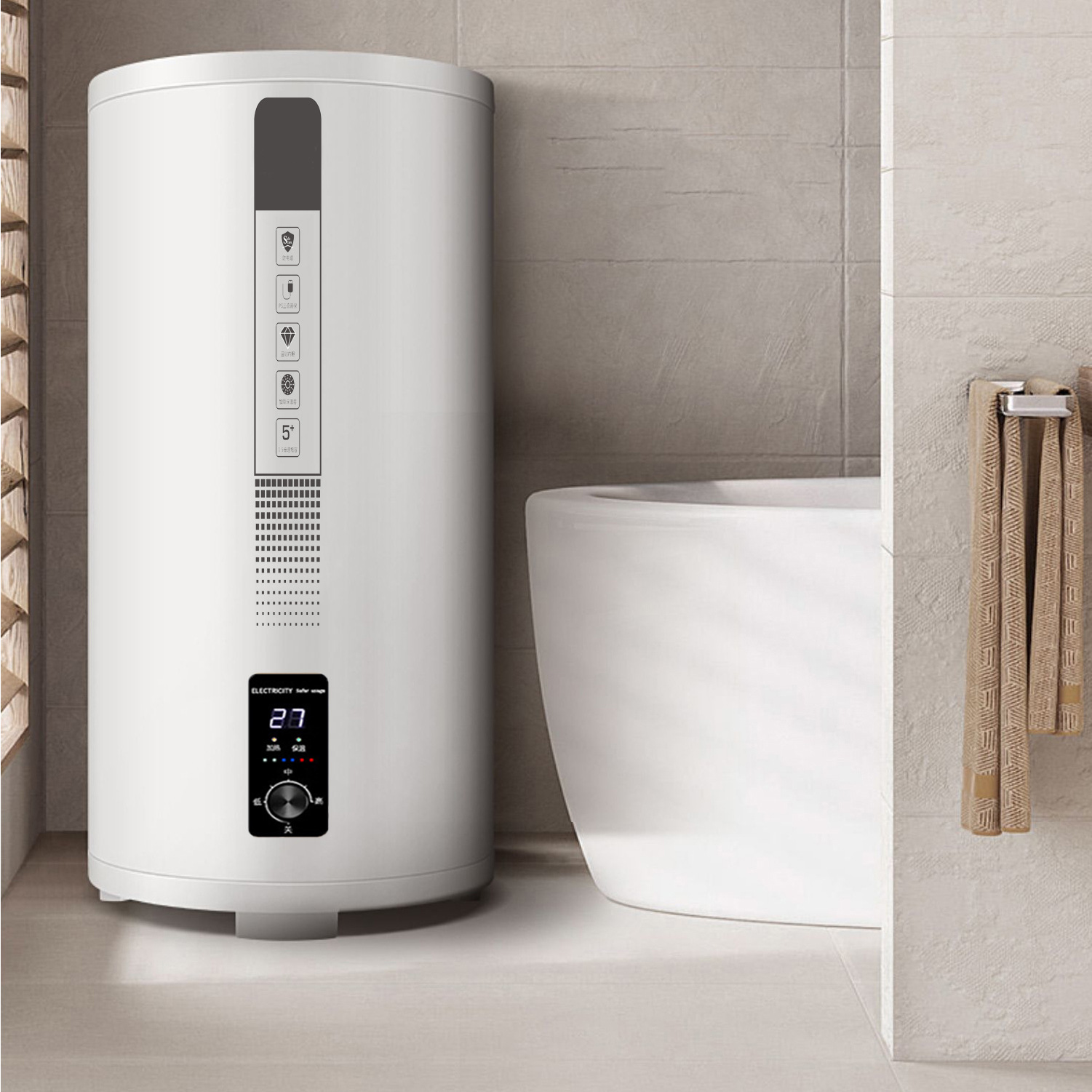 Бесплатная доставка напольного электрического водонагревателя без сверления, вертикальный настенный бытовой бойлер быстрого нагрева, управление проводом 40 до 10