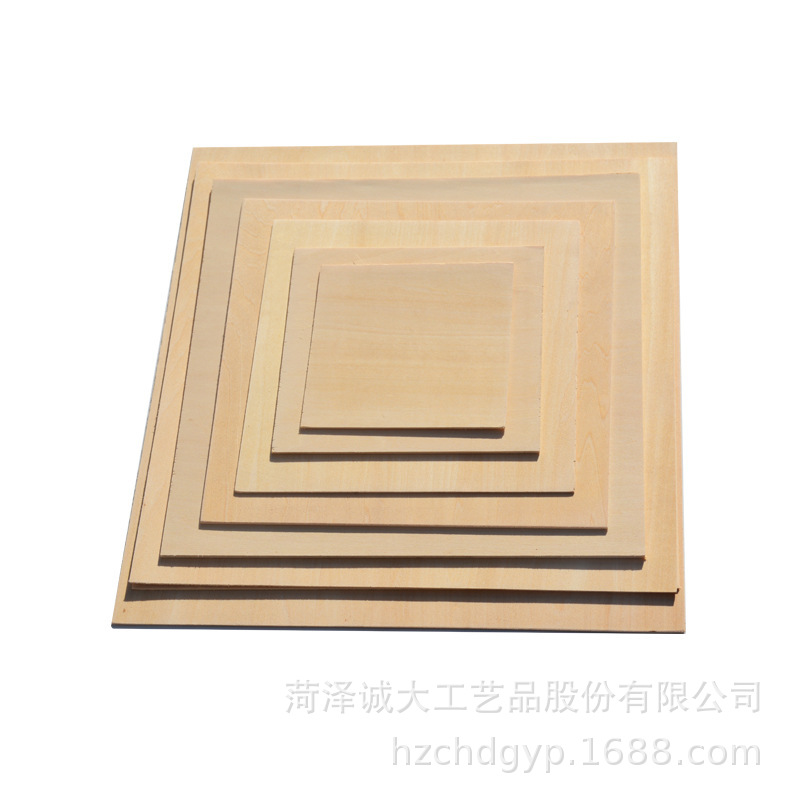 Basswood laminate thin wood chips diy handmade building model material thin wood board pyrography wood chips multi-size small wood boards