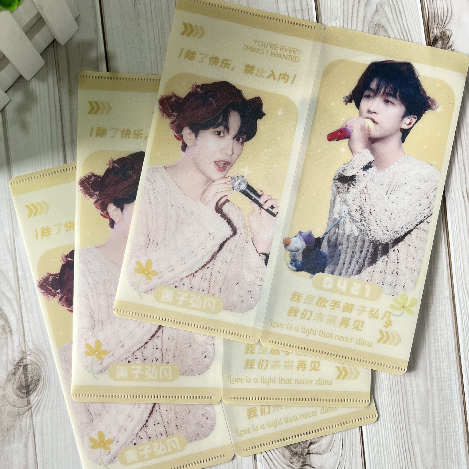 Pp Ticket Holder Customized Cartoon Star Support Concert Ticket Holder Customized Colorful Pattern Ticket Holder Printing