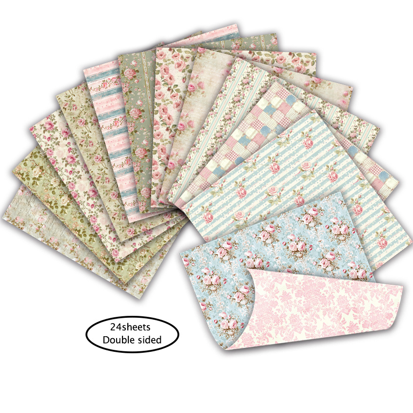 6inch Double-Sided Patterned Paper, Photo Album, Scrapbook, Junk Journal, Planner Card Background Paper