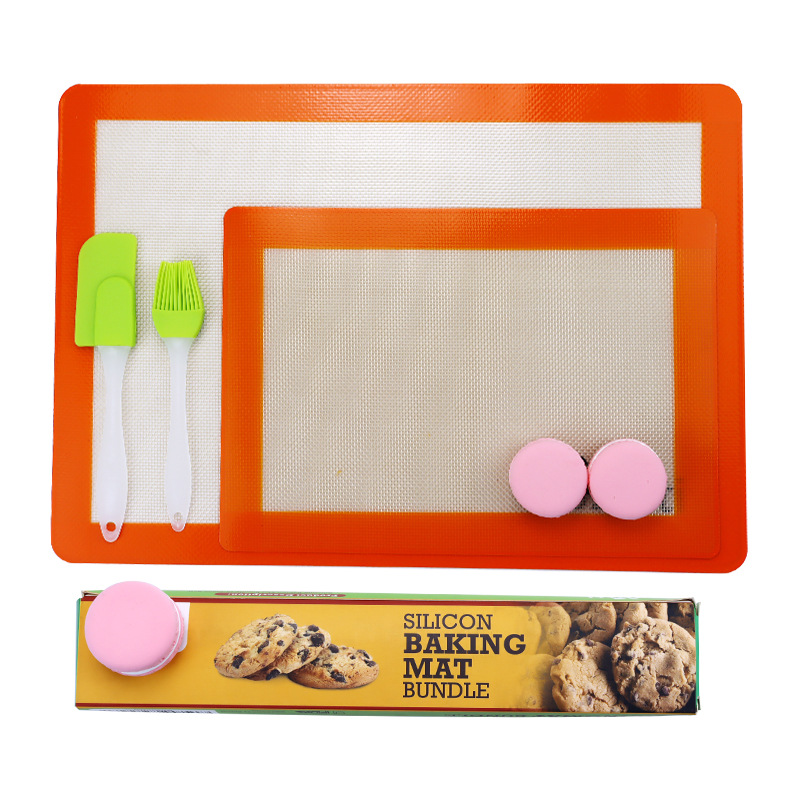 Kitchen Household Silicone Baking Mat High Temperature Resistant Thickeneded Baking Sheet Non-Stick Mat Set Box Oven Silicone Baking Mat Baking Mat