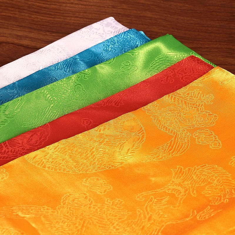 Auspicious Hada Five-Colored Dragon and Phoenix Xizang Jewelry Jacquard Mongolian Dance Bulk Auspicious Ritual Supplies Scarf