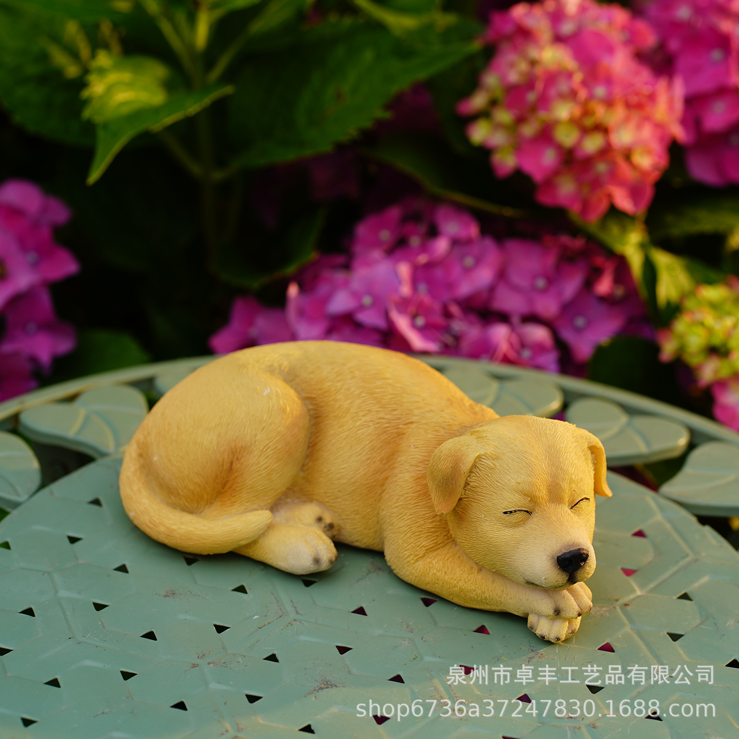 Cross-Border Foreign Trade Courtyard Simulation Cartoon Puppy Animal Crafts Ornaments Outdoor Decorative Pieces Resin Crafts