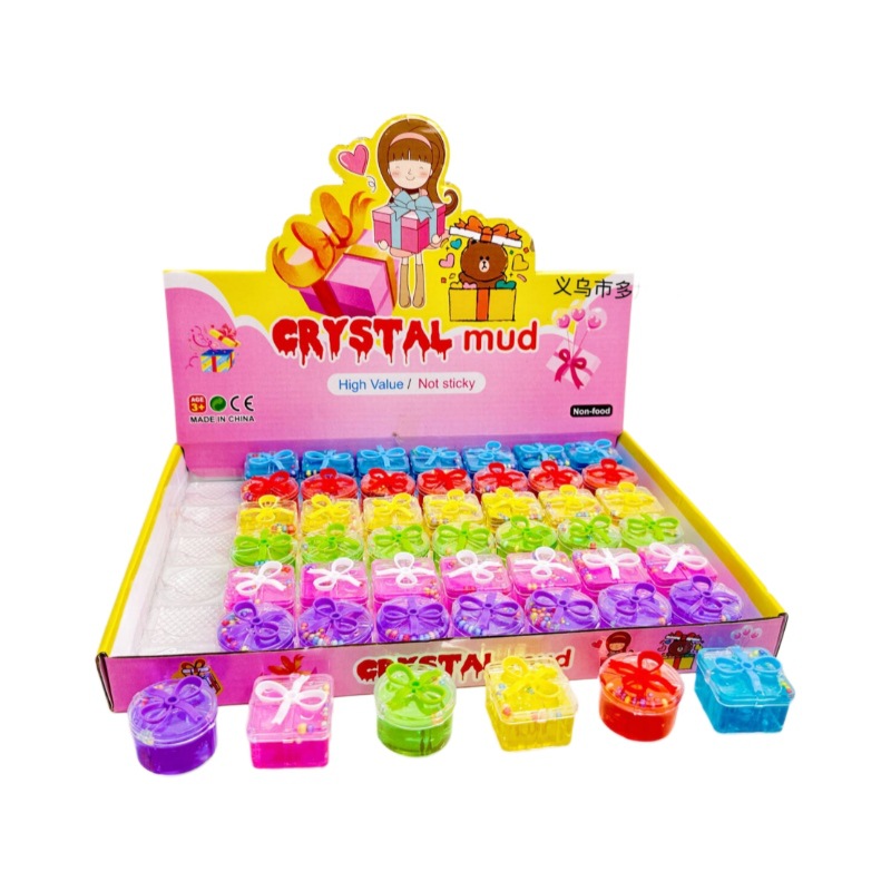B48 into the small gift box foaming glue high permeability crystal mud good-looking gift slime stall toys sell well
