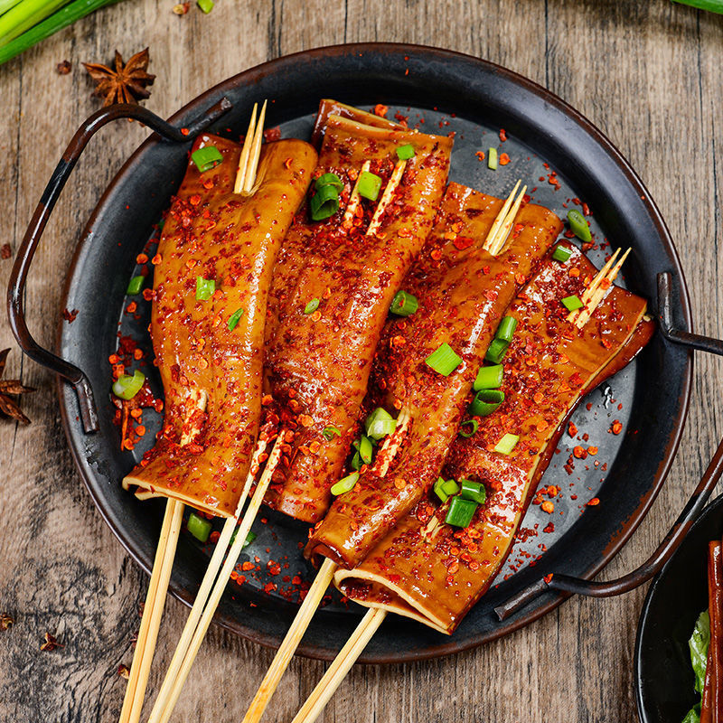 Sichuan Specialty Beef Jerky Braised Thin Tofu Skin Cold Barbecue Hot Pot Ready-To-Eat Tofu Jerky Wholesale Dropshipping