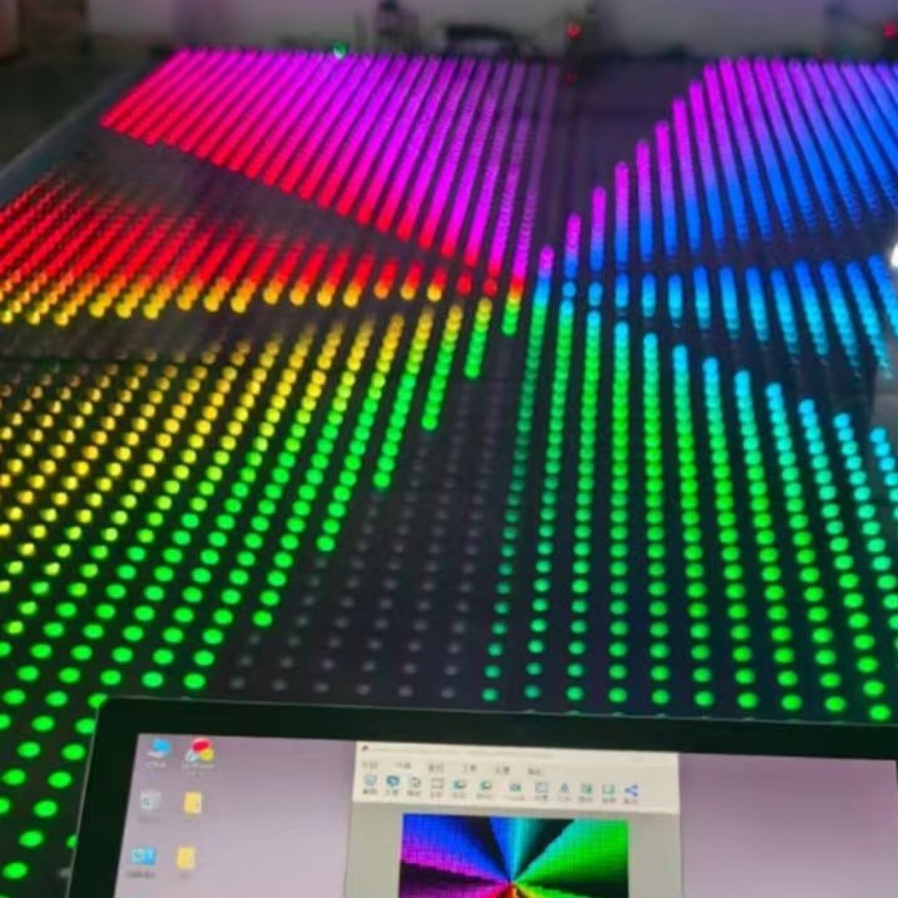 Cross-Border New Floor Tile Lamp Square Dance Floor Tile Lamp Ktv Party Abyss Mirror Floor Tile Lamp