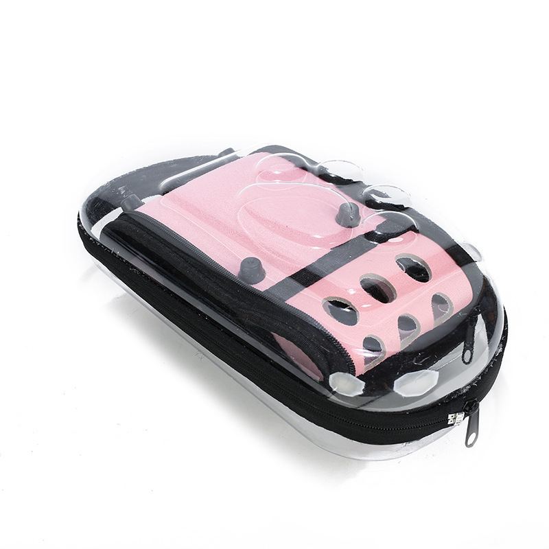 Cross-Border Fashion Transparent Cat Bag, Portable Shoulder Pet Bag, Foldable and Breathable Cat Outing Crossbody Pet Backpack