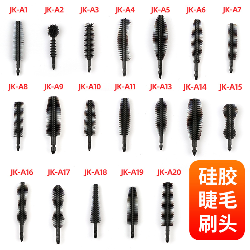 Wholesale Disposable Solid Rod Eyelash Brush Makeup Brush Colorful Silicone Brush Head Soft Eyebrow Brush Grafting Eyelashes