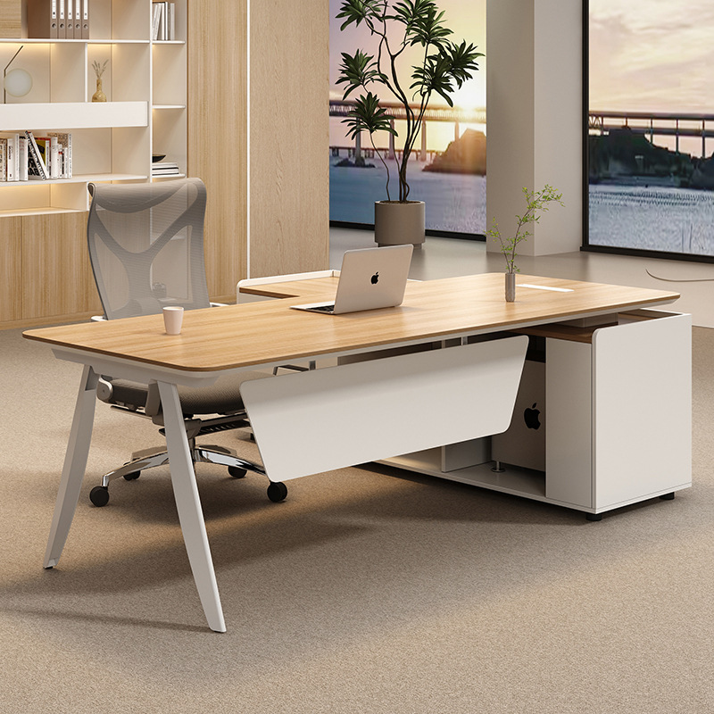 Qianjie Boss Desk Simple and Fashionable Manager Desk Modern Supervisor Desk Office Small Boss Desk