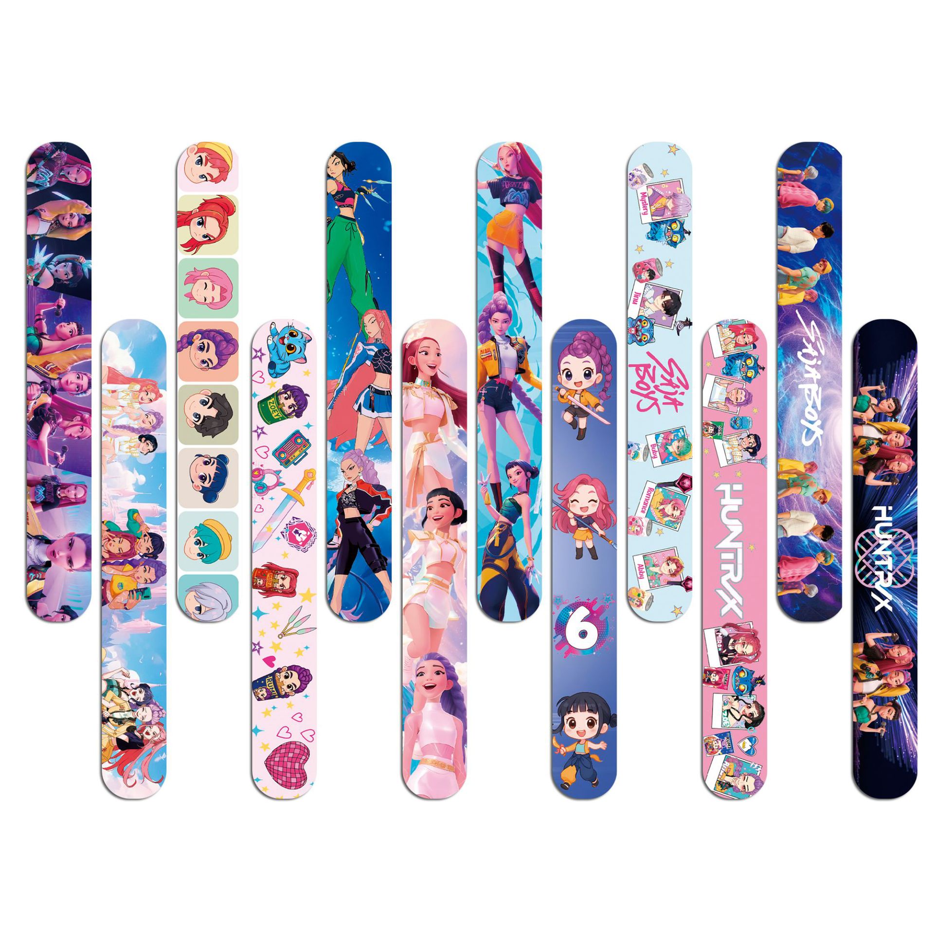 Kpop Hunter Girl Group Snap Ring Neon Children's Environmentally Friendly Bracelet Wristband Kda Party Gift Snap Ring