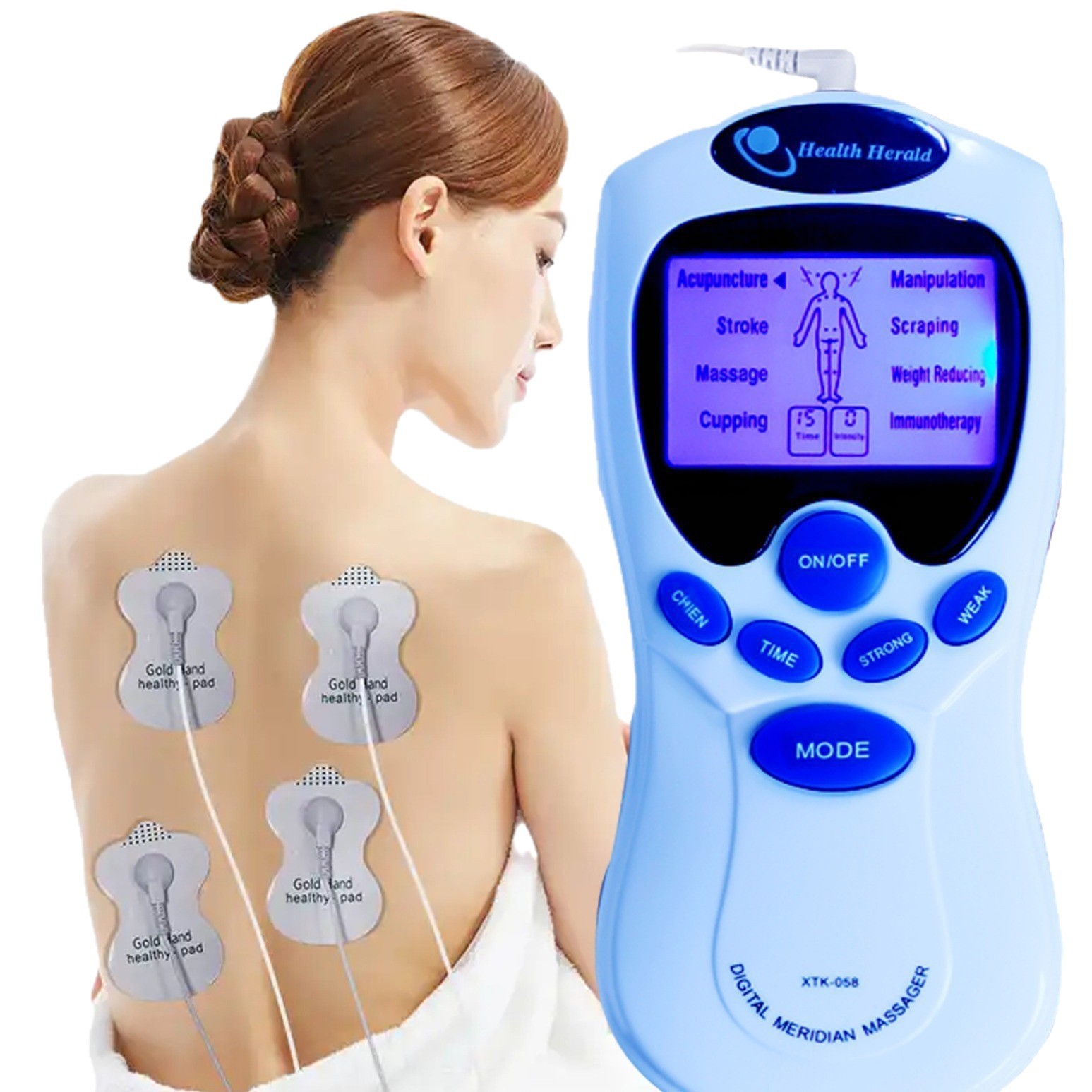 Multifunctional Digital Massager Cross-Border Chinese-English-Russian Meridian Therapy Device Electronic Pulse Massage Portable Magnetic Therapy