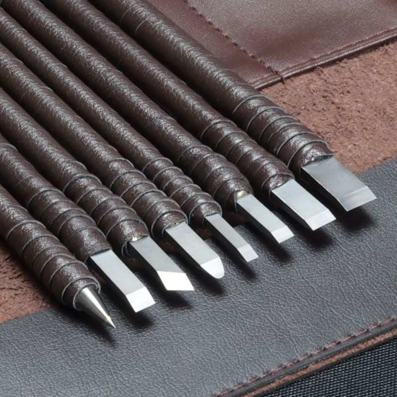 Tungsten Steel Seal Carving Knife Set Stone Seal Carving Tool Practice Stone Seal Wood Carving Stone Carving Carbide Can Be Shipped Free of Charge