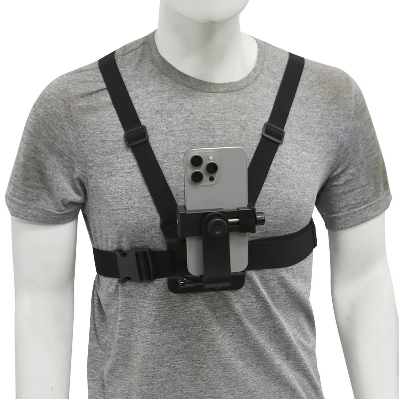 First Person View Shooting Accessories Sports Camera Chest Shooting Strap Live Outdoor Riding Mobile Phone Holder
