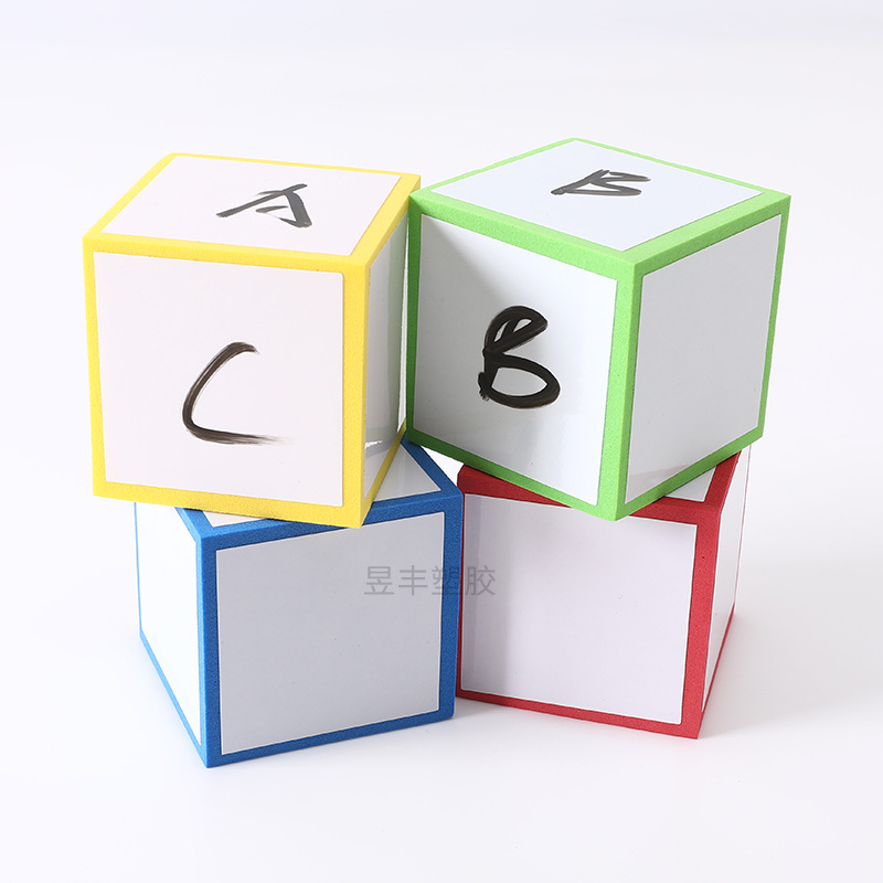 Eva Rounded Corner Dice Six-Sided Fun 38-100mm Sticker Printing Colorful Cross-Border Labeling Children's Early Education