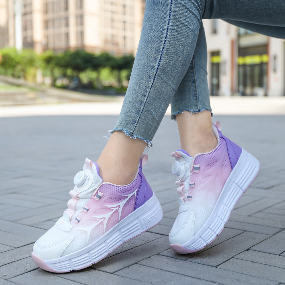 New Children's Lizo Shoes Boys Two-wheeled Girls' Roller Skates Students Wheeled Shoes Mesh Breathable Summer Wholesale