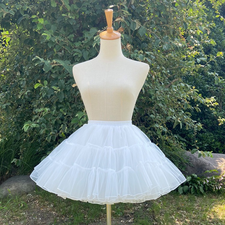 Skirt support lolita lolita underskirt 35cm daily boneless soft yarn min dog short skirt 4-layer soft yarn support