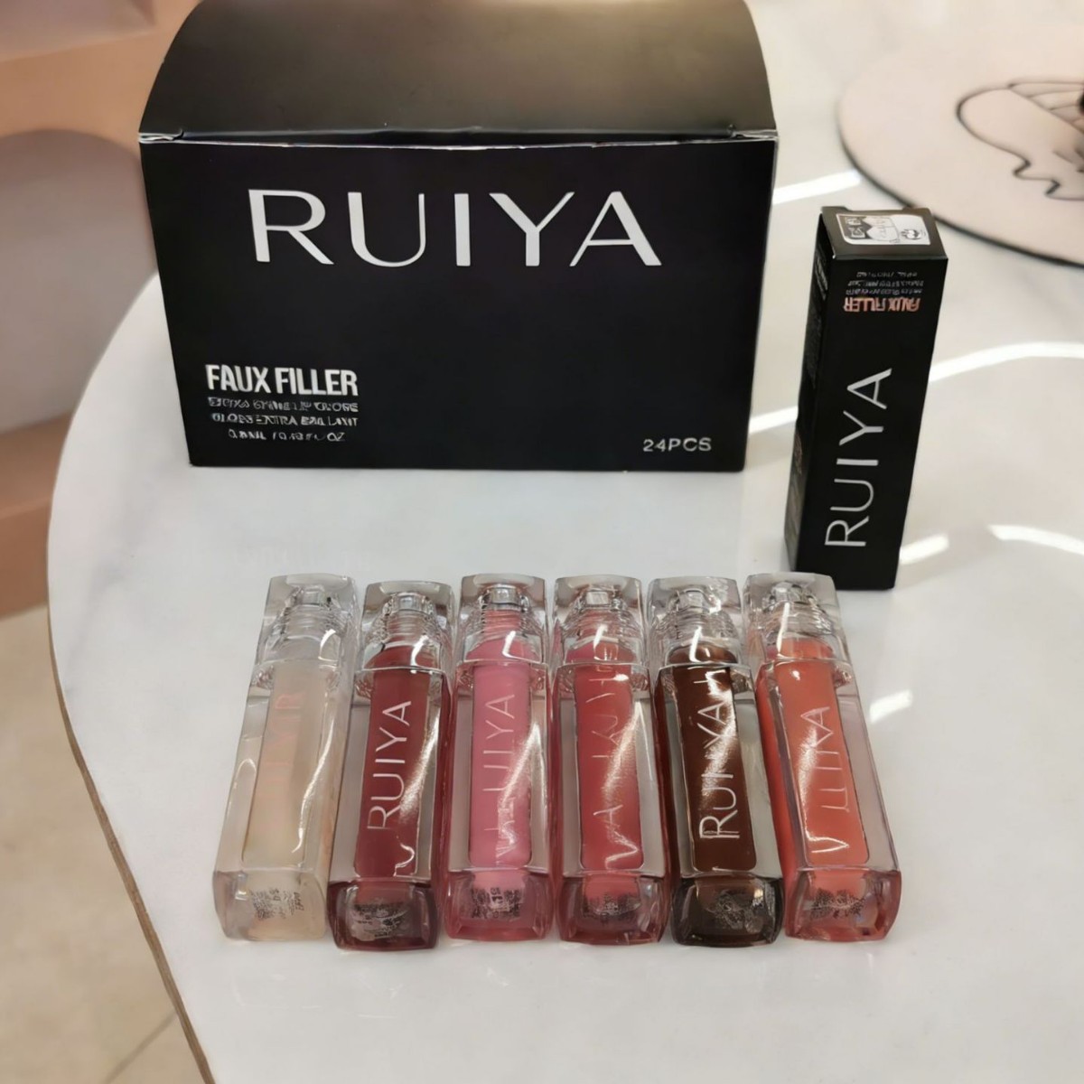 Foreign Trade Hudabeauty Makeup Lip Gloss Moisturizing Non-Stick Lipstick Long-Lasting Non-Smudge Mirror-Like Moisturizing Lipstick