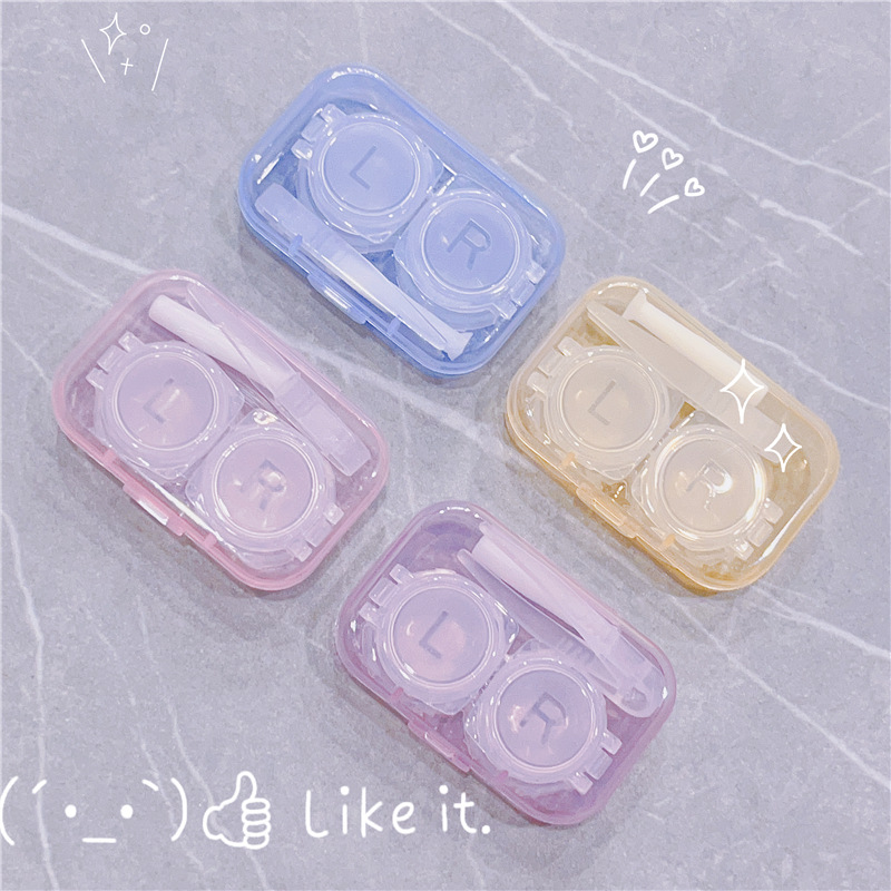 Mini Portable Contact Lens Case Myopia Contact Lens Box Care Box Double Box Replacement Box 113