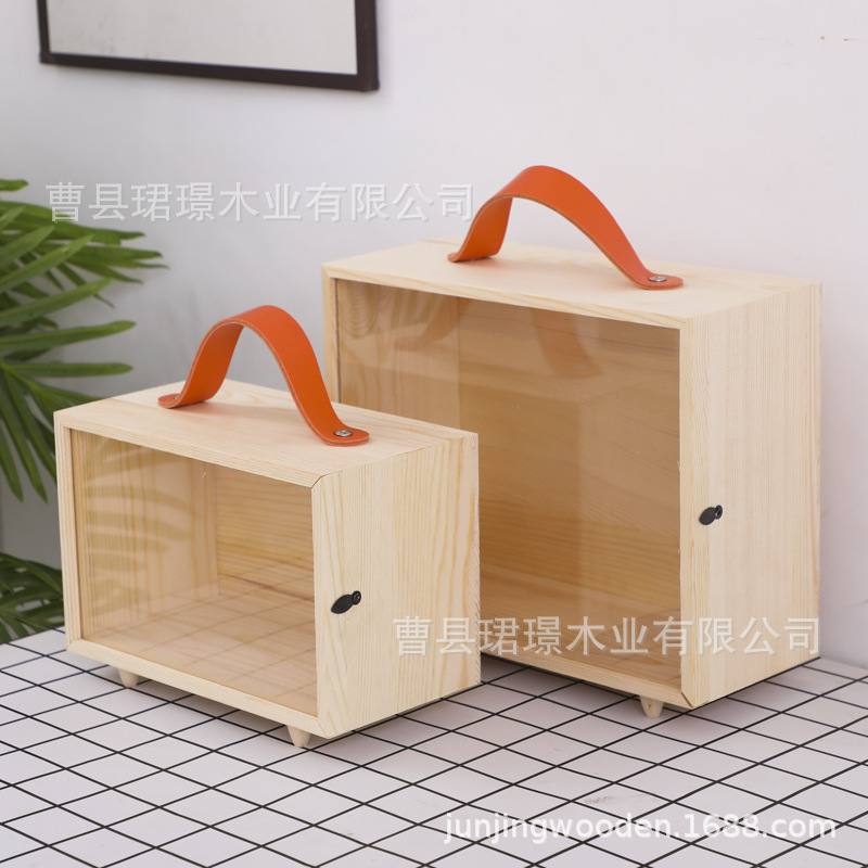 Glass Lid Wooden Box Gift Box for Holidays and Birthdays, Eternal Flower Specimen Display Box, Jewelry Storage