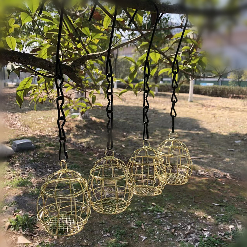 Foreign Trade Hot-Selling Outdoor Bird Cage Bird Feeder Spring Hanging Bird Feeder Garden Courtyard Feeder