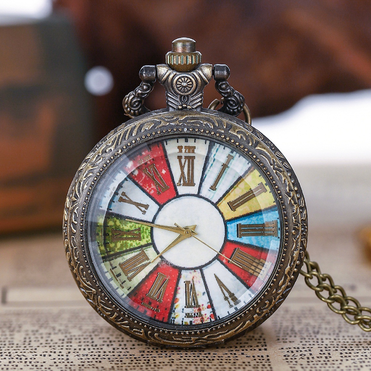 Часы висячие с семью цветами радуги Романская литерал мода для студентов пара личность интернет празднование в наличии