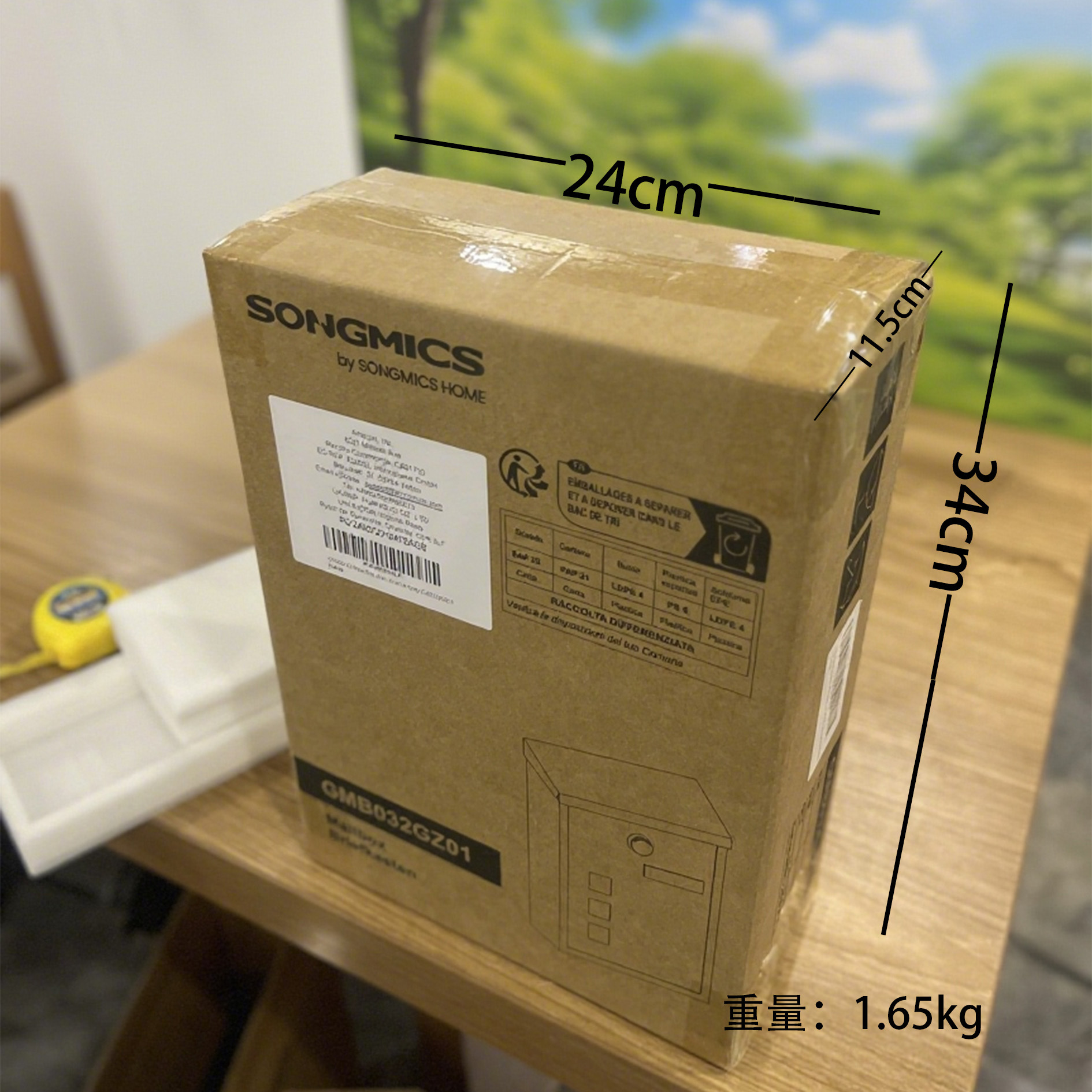 Trendy European and American Outdoor Cross-Border Wall-Mounted Copper Lockable Mailbox with Observation Window, Easy to Install and Store Letters