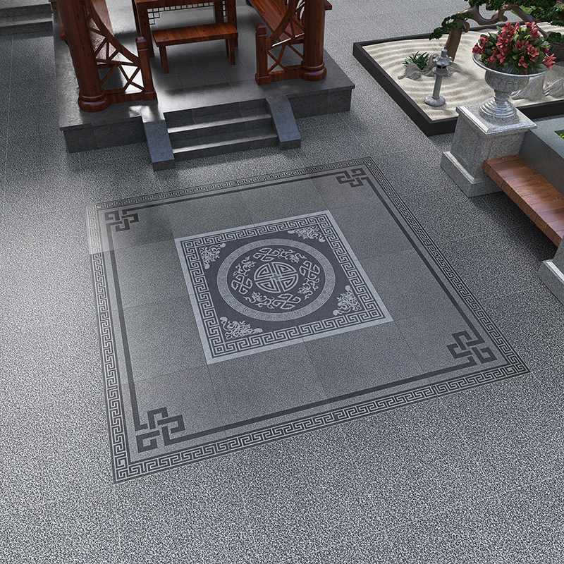 New Chinese-style Non-slip Outdoor Villa Courtyard Floor Tile Patchwork Hall Home Floor Paving Quartz Tile 12 Thick