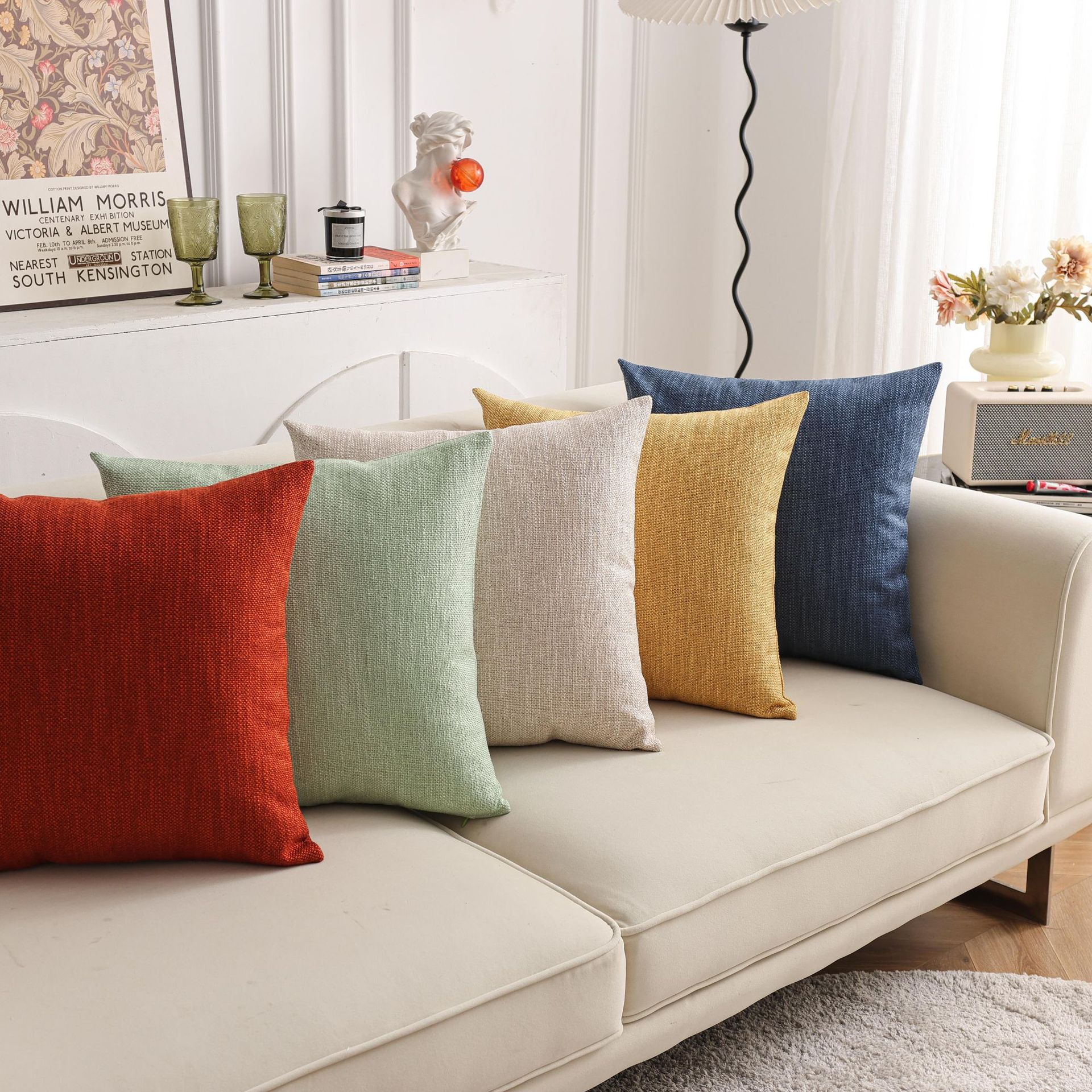 Новая наволочка из льна с зерновым рисунком, специально разработанная для Amazon и AliExpress для кросс-бодерных платформ.