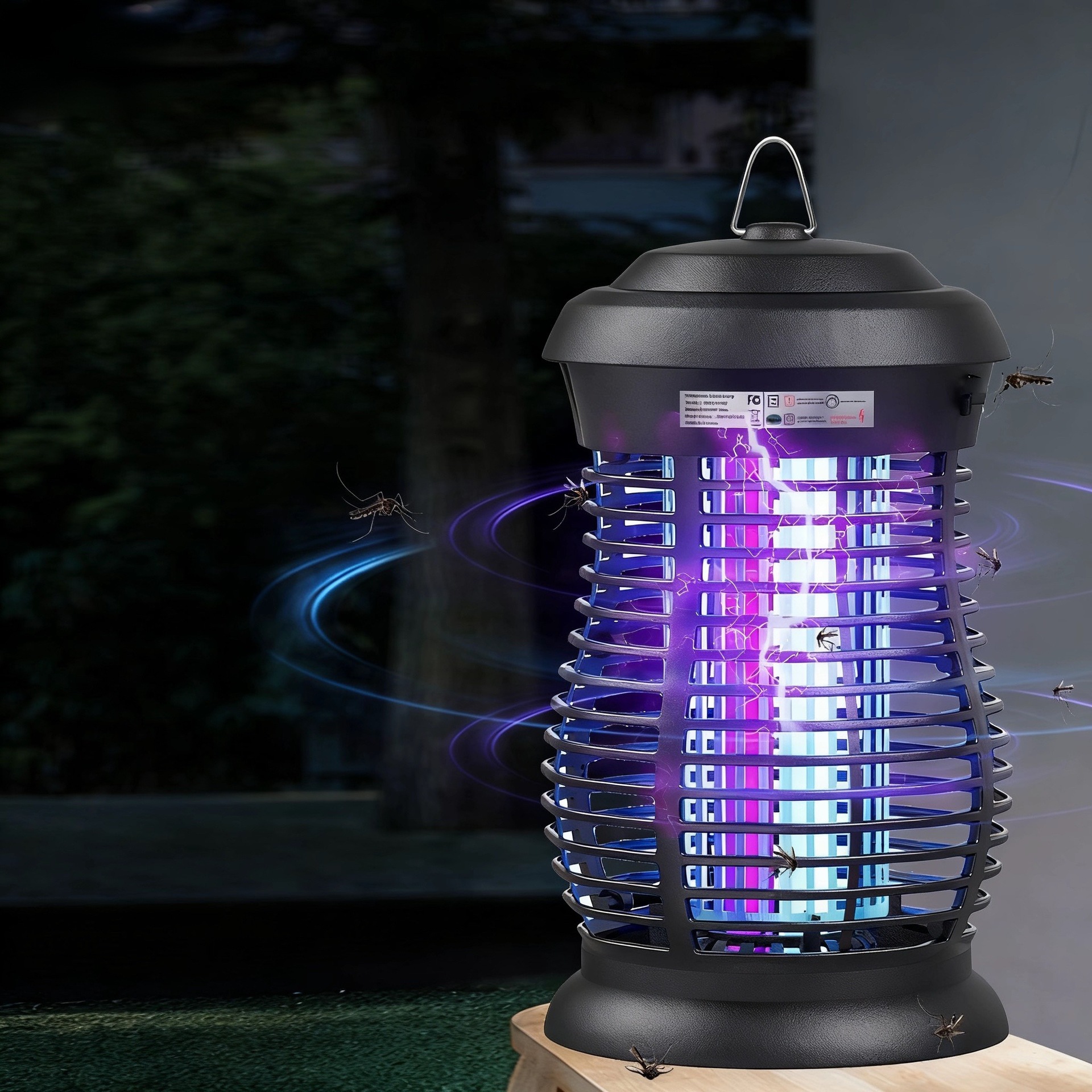 Cross-border dedicated 4200v electric shock mosquito killer waterproof outdoor courtyard breeding 18W high-power UV lamp insect killer