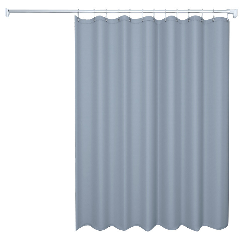 Cross-border peva solid color shower curtain waterproof mildew-proof bathroom shower curtain non-perforated toilet shower partition curtain