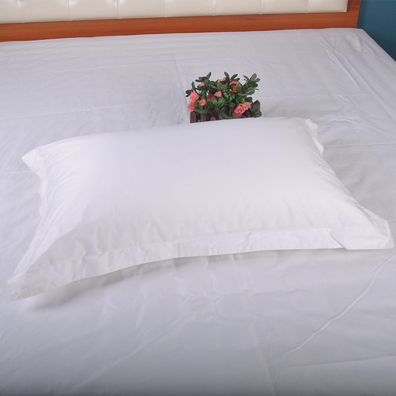 Hotel pure cotton satin pure white single pillowcase pure cotton bed & breakfast hotel pillowcase pillow leather wholesale