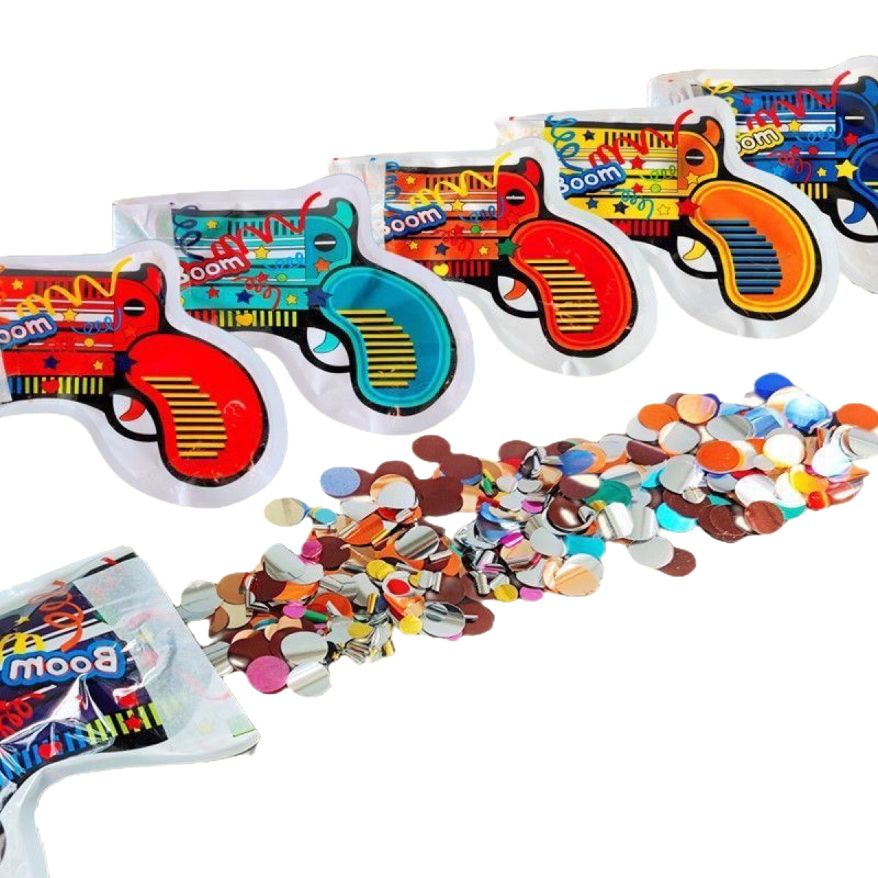 Birthday Atmosphere Fireworks Spray Tube Fireworks Automatic Inflatable Wedding Ribbon Fireworks Gun Festival Wedding Party Couple