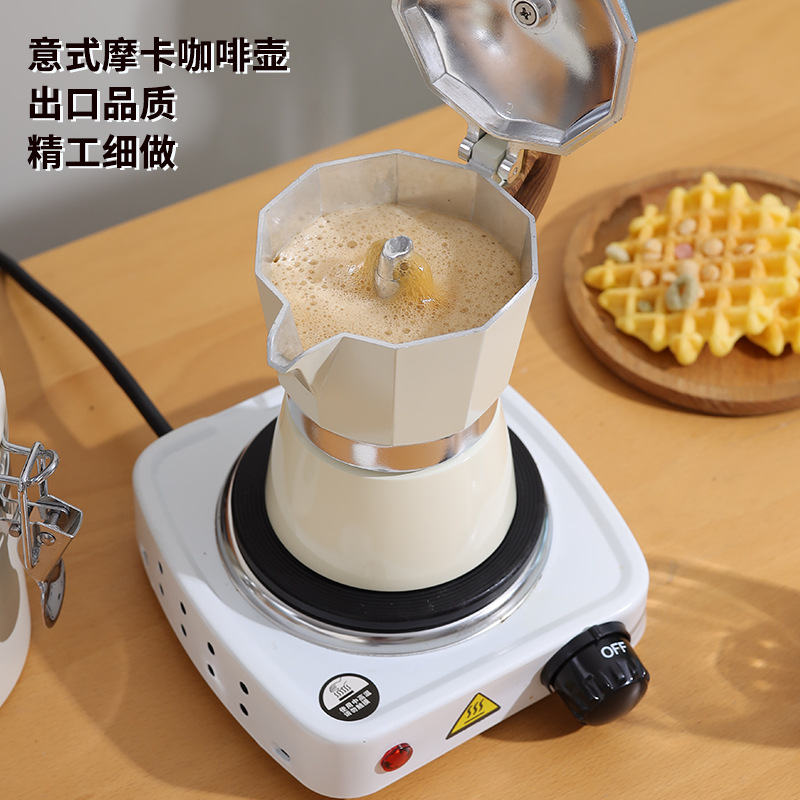 Single Valve Moka Pot Italian Small Coffee Pot Hand Brewed Home 12369 Cup Moka Pot Coffee Making Set