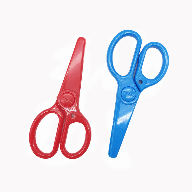 Children's safety small scissors handmade creative primary school scissors plastic anti-clip multi-functional office labor-saving paper-cutting knife