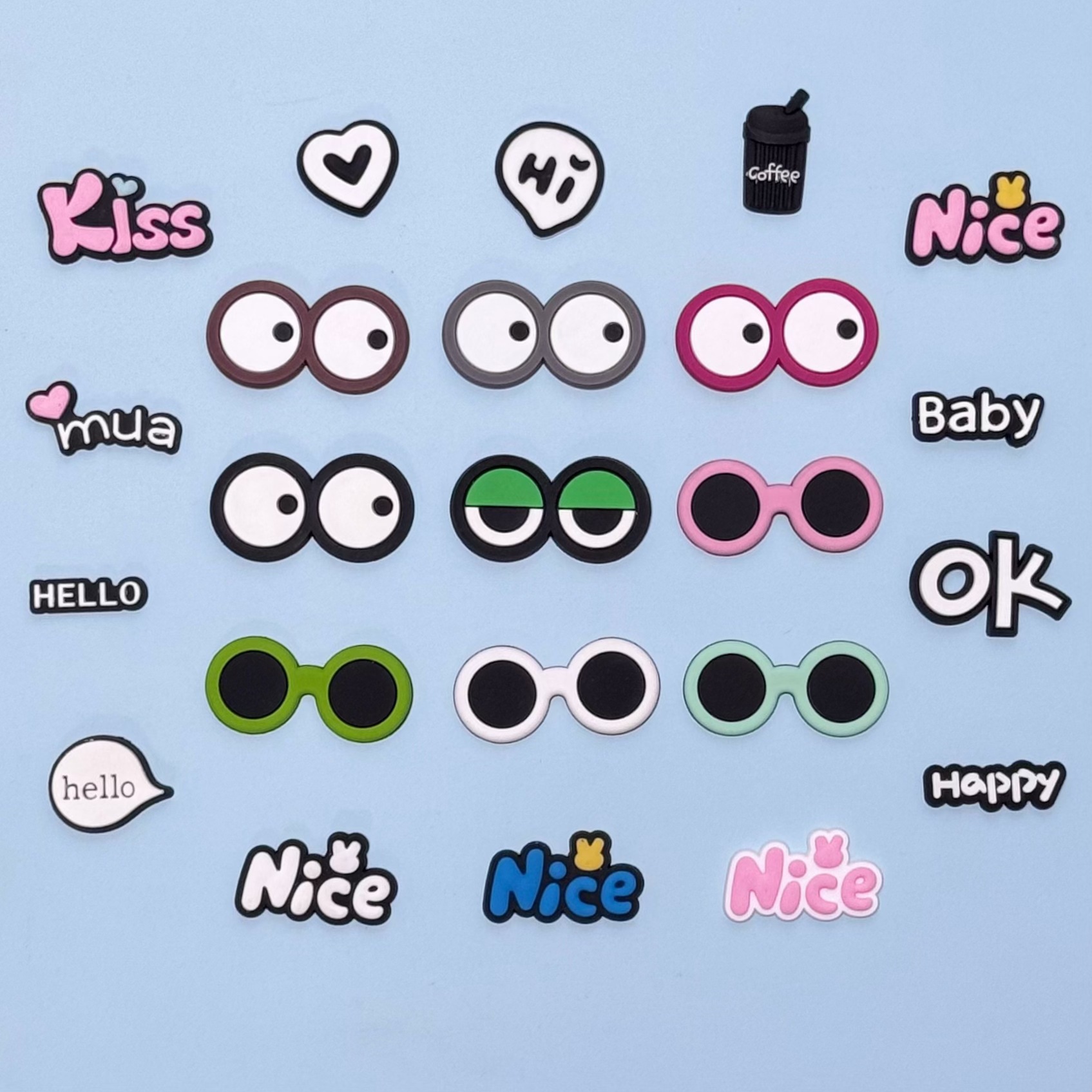 Силиконовая накладка для мобильного телефона из мягкой ПВХ пленки с забавным мультяшным дизайном, зелеными и черными глазами, для декора и DIY