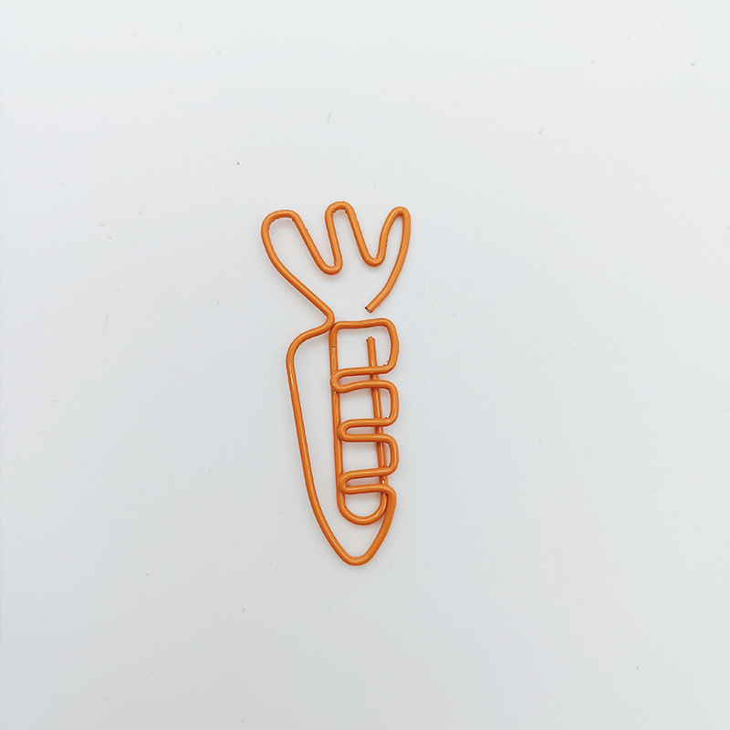 New carrot paper clip vegetable pin fruit paper clip factory creative cute pin special-shaped paper clip