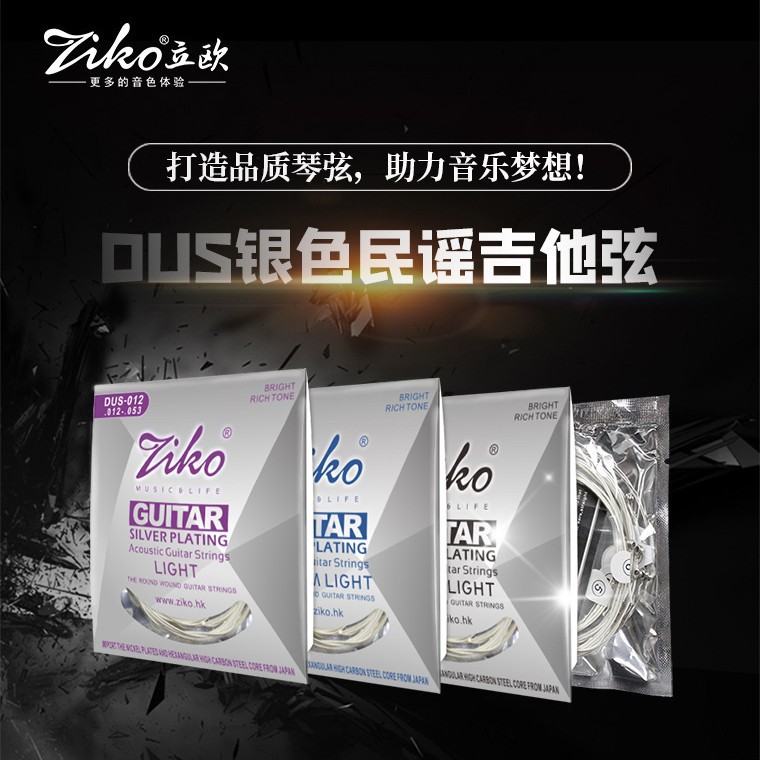 ZIKO Leo String Folk Guitar String DP Phosphor Bronze Brass Silver Plated String DN Electric Guitar String Set String