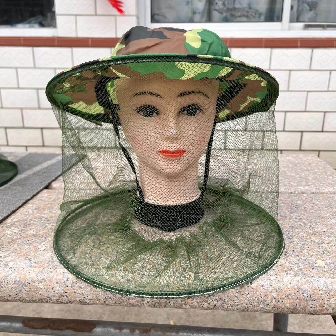 Оптовая шляпа с камуфляжем, защищающая от насекомых, для рыбалки и кемпинга, ночная рыбалка