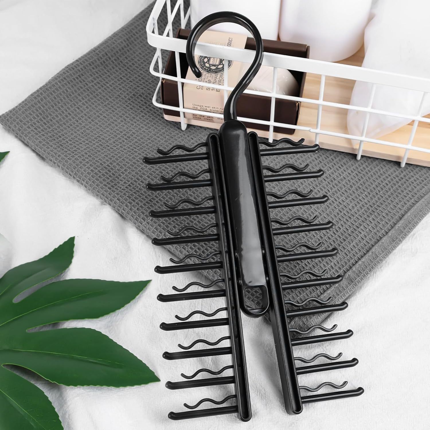 Tie Storage Rack Hanger Large Capacity Belt Belt Storage Rack 20-position Buckle Wardrobe Silk Scarf Hanger Belt Rack