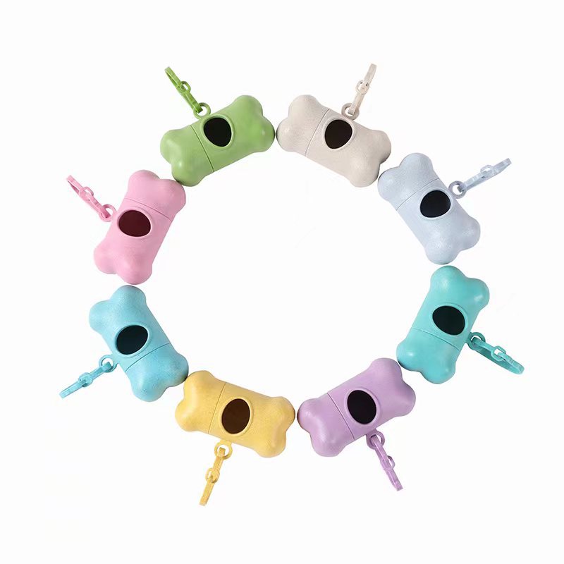 Pet Toilet Picker Wheat Straw Bone Dispenser Environmentally Friendly Degradable Pet Toilet Picker Bag Portable Bone Shell