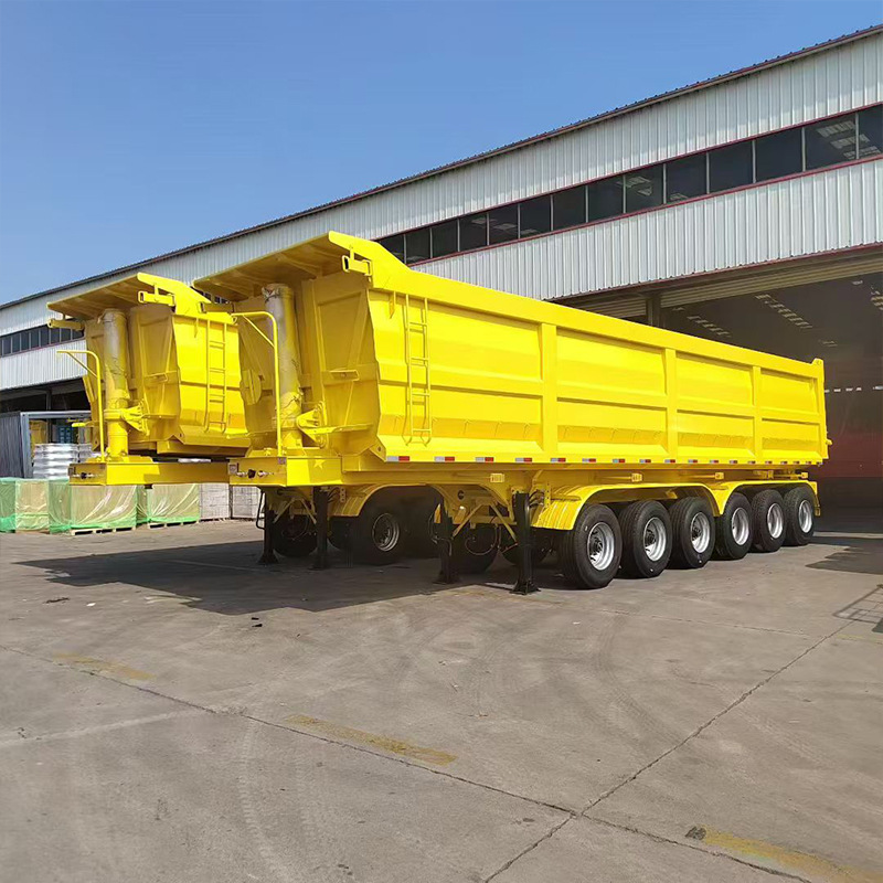 Rear Flip Semi-Trailer Air Suspension Disc Brake Axle Front Axle Lift Overall Lifting Rear Flip Dump Truck