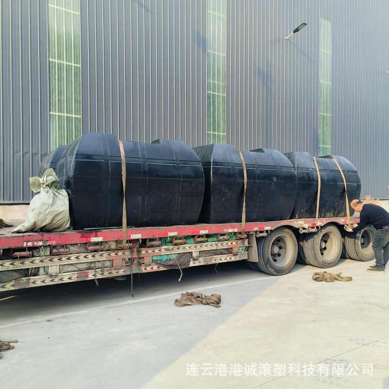 Horizontal Plastic Water Tank Pe Thickened Plastic Barrel 2-Ton Transport Barrel 2-Cubic Meter Vehicle-Mounted Water Barrel Corrosion-Resistant Diesel Barrel