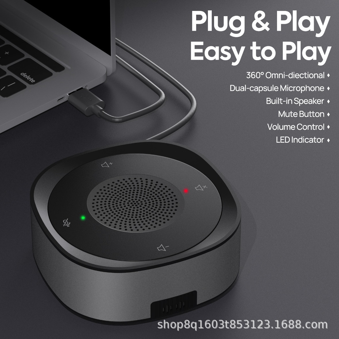 Desktop Conference Omnidirectional Microphone Speaker Conference Wired Microphone