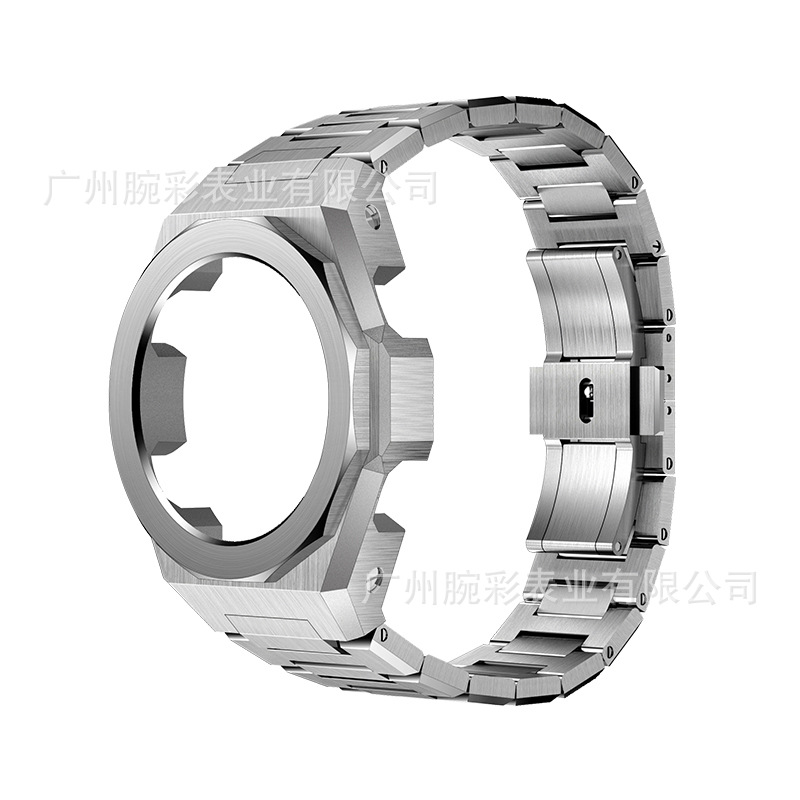 Suitable for Casagull Ga-110 Series Modified Watch Case Tianji Stainless Steel Watch Case Strap Farm Oak