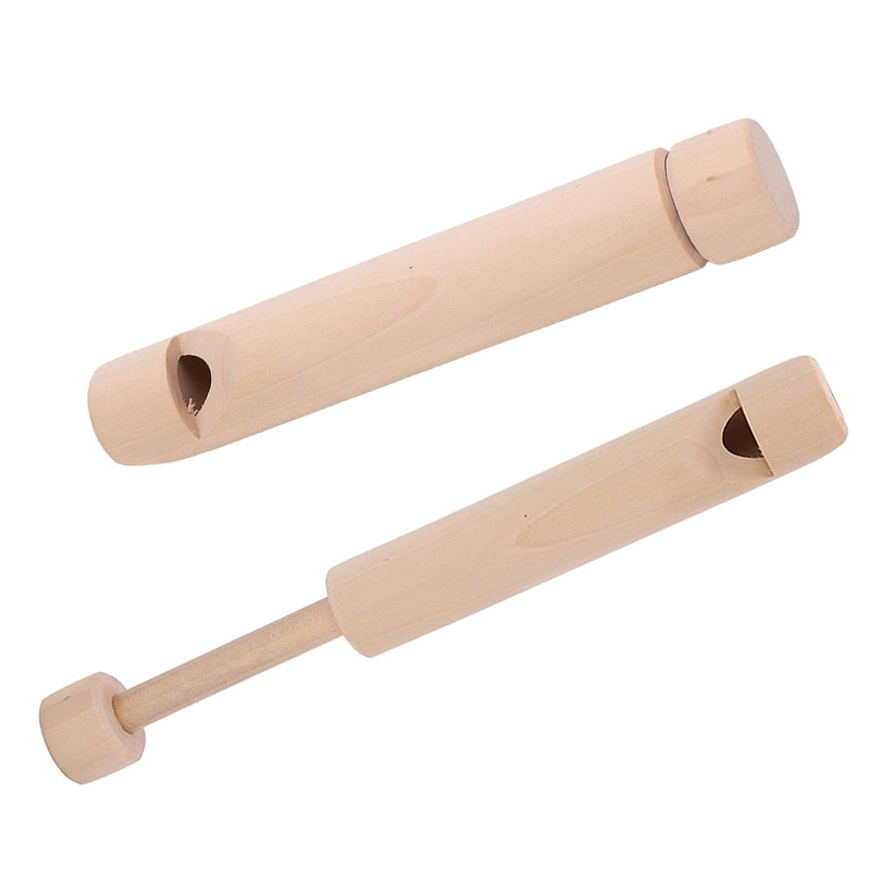 Flavor Flute Small Wooden Flute Whistle Solid Wood Children Orff Playing Instrument Children's Classic Traditional Nostalgic Toys
